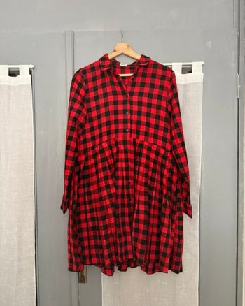 Robe chemise plissé bordeaux Pimkie 