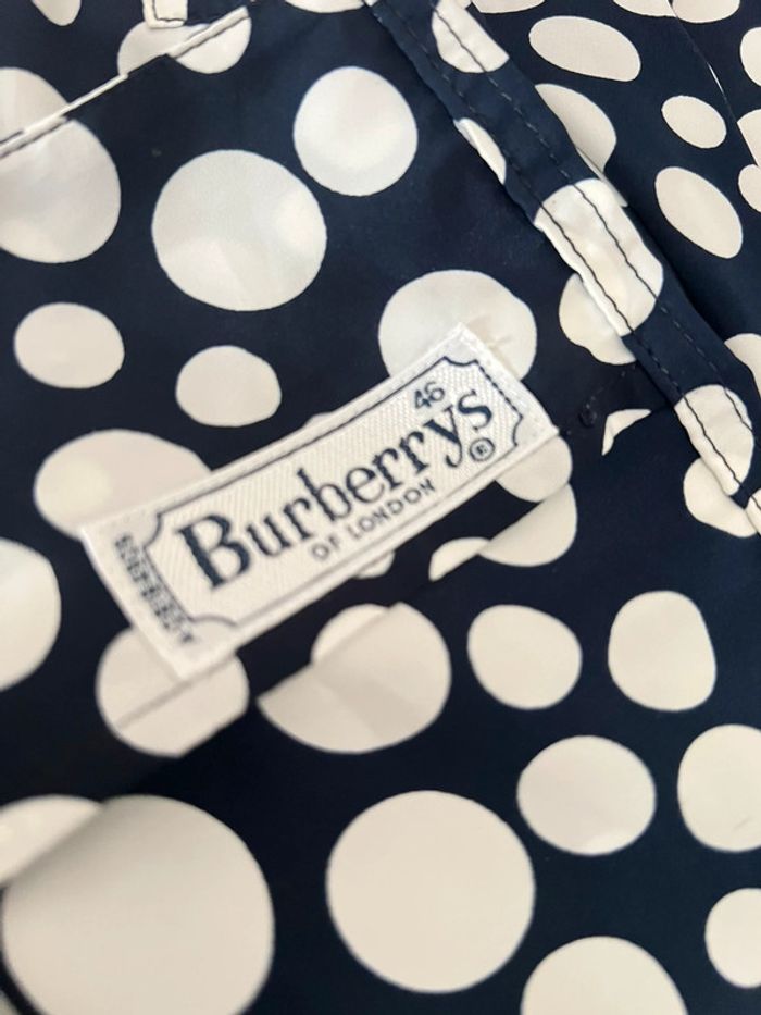 Chemise Rétro Imprimée Pois Taille 46 Burberrys - photo numéro 13