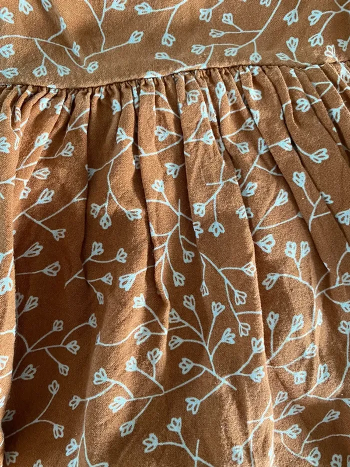 Robe zeeman marron à fleur blanche - photo numéro 4
