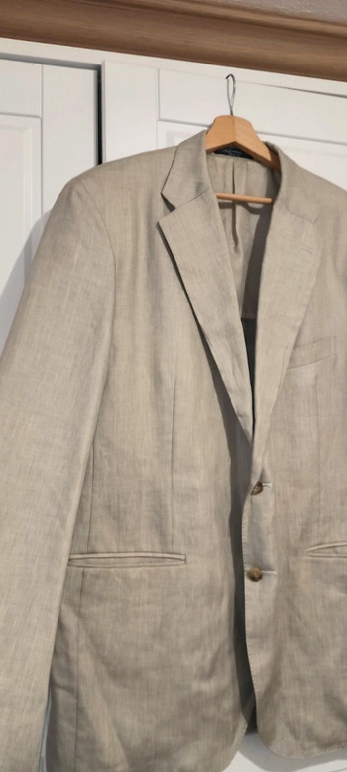 Blazer homme 100% lin polo Ralph Lauren  beige /sable - photo numéro 11