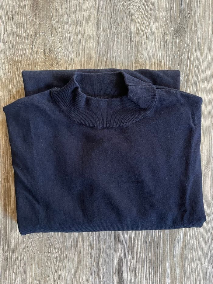 T-shirt col cheminée manches courtes en maille Zara - photo numéro 2