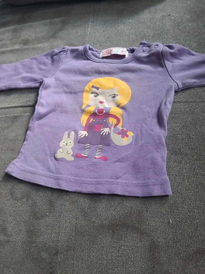 T-shirt manches longues violet