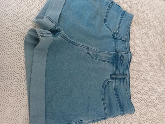 Short Tissaia taille 38 bleu - photo numéro 2