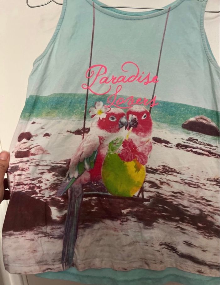 Débardeur fille, 14 ans bleu ciel - photo numéro 2