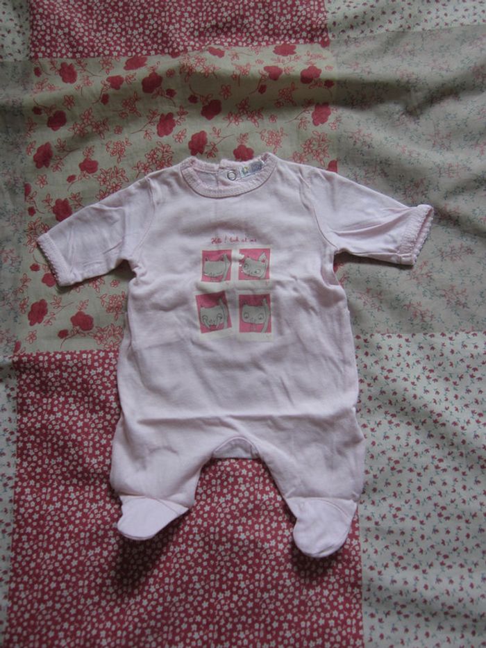 Pyjama coton rose taille Naissance