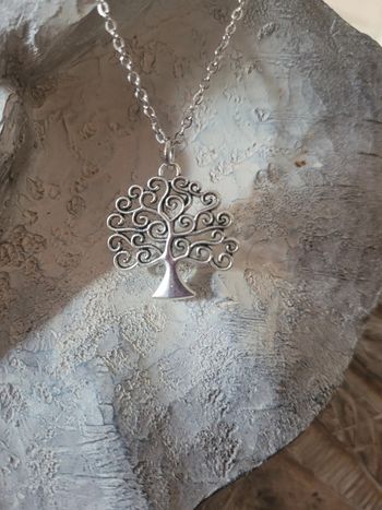 Chaîne en acier inoxydable + pendentif arbre de vie