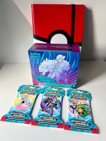 Lot de 1 etb coffret dresseur d’élite et 3 boosters ev9 aventures ensemble cartes Pokémon 