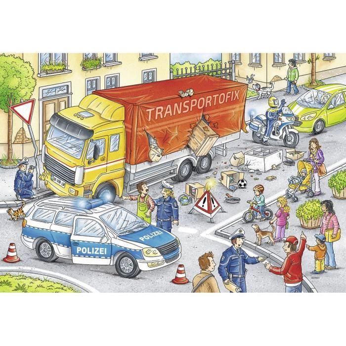 Puzzle Chez Les Pompiers 2 x 24 Pièces Ravensburger 08855 - photo numéro 2