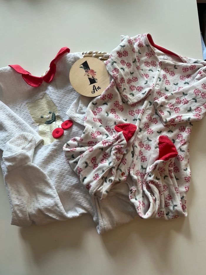 Lot de 2 pyjamas Obaibi - Taille 12 mois - ouverture à l’avant