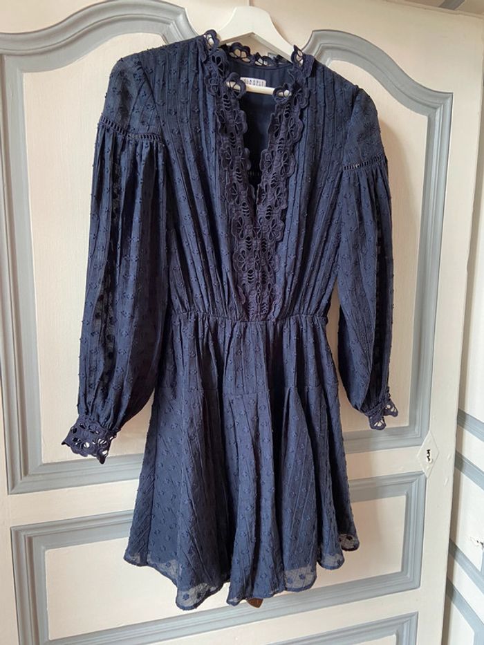 Robe courte bleu marine Claudie Pierlot taille 36 - photo numéro 2