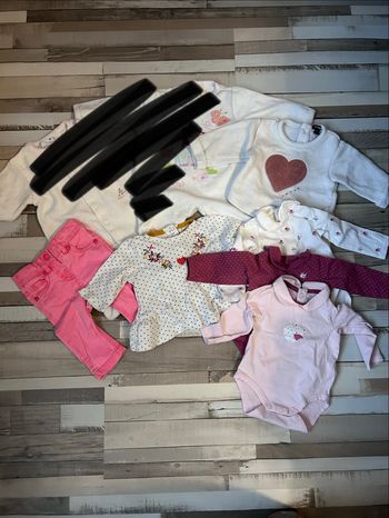 Lot de 6 vêtements bébé fille 1 moi