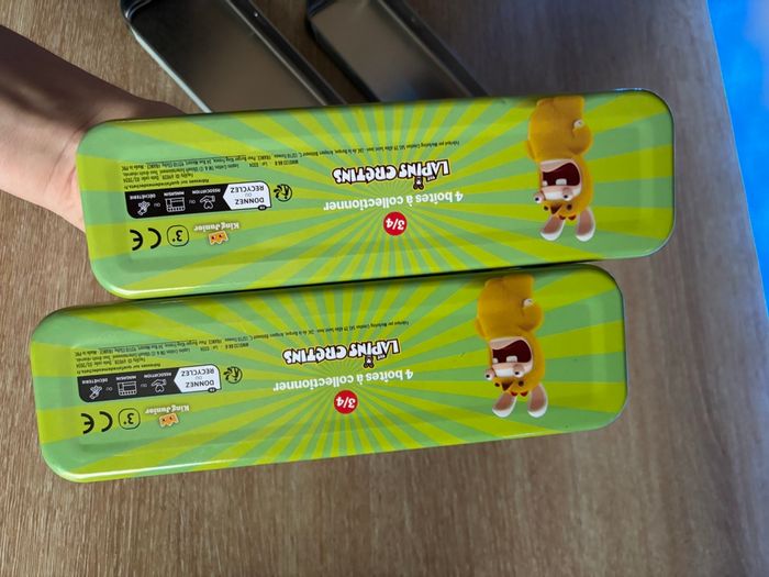 Lot lapin cretins 2 boîtes metal Burgeur King et figurine - photo numéro 5