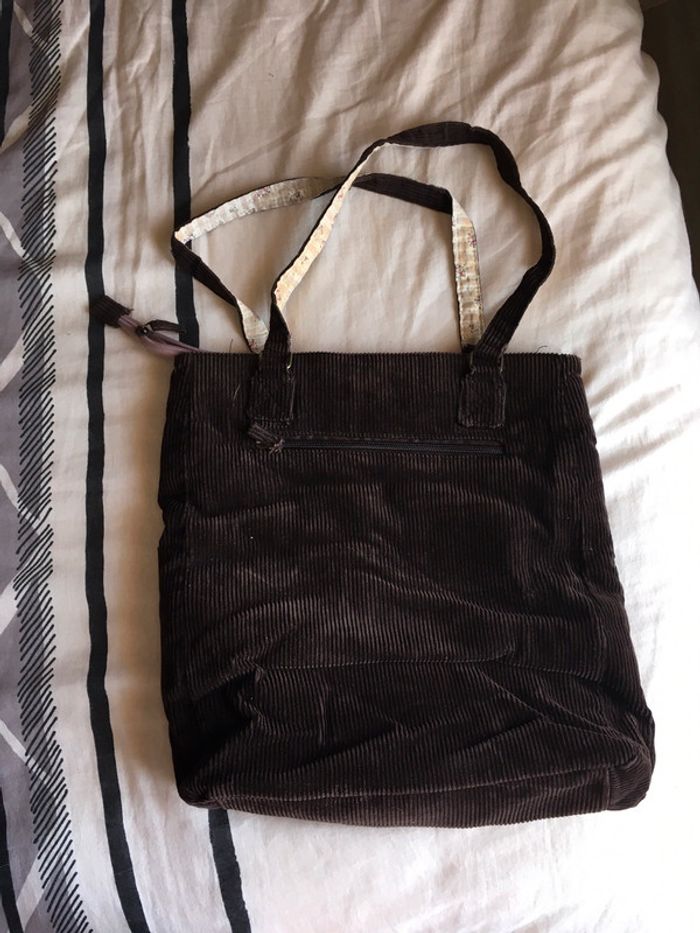 Sac velours marron - photo numéro 3