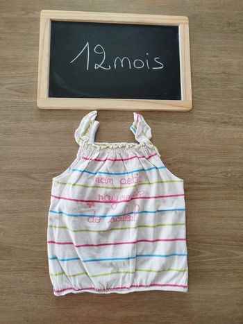 Débardeur fille taille 12mois