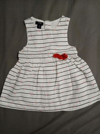 Robe blanche à rayures _ 3 mois 