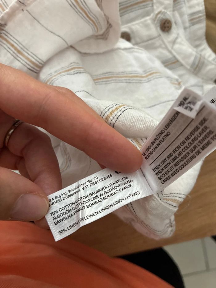 Ensemble short/chemise C&A 18 mois - photo numéro 8