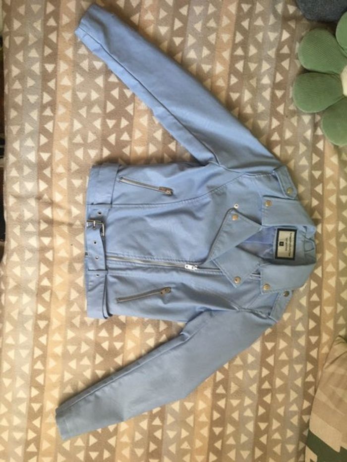 Blouson veste Perfecto Bleu Ciel Taille 36 Taille S Neuf jamais porté