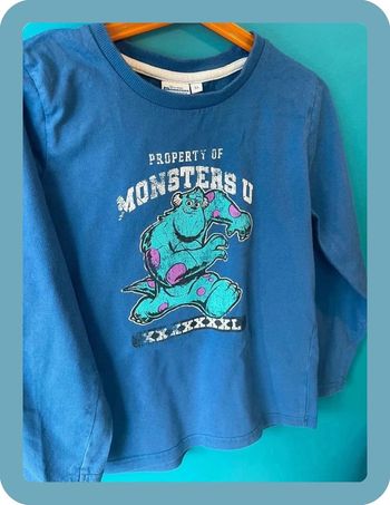 Beau t-shirt manches longues 8 ans Disney monstres et cie