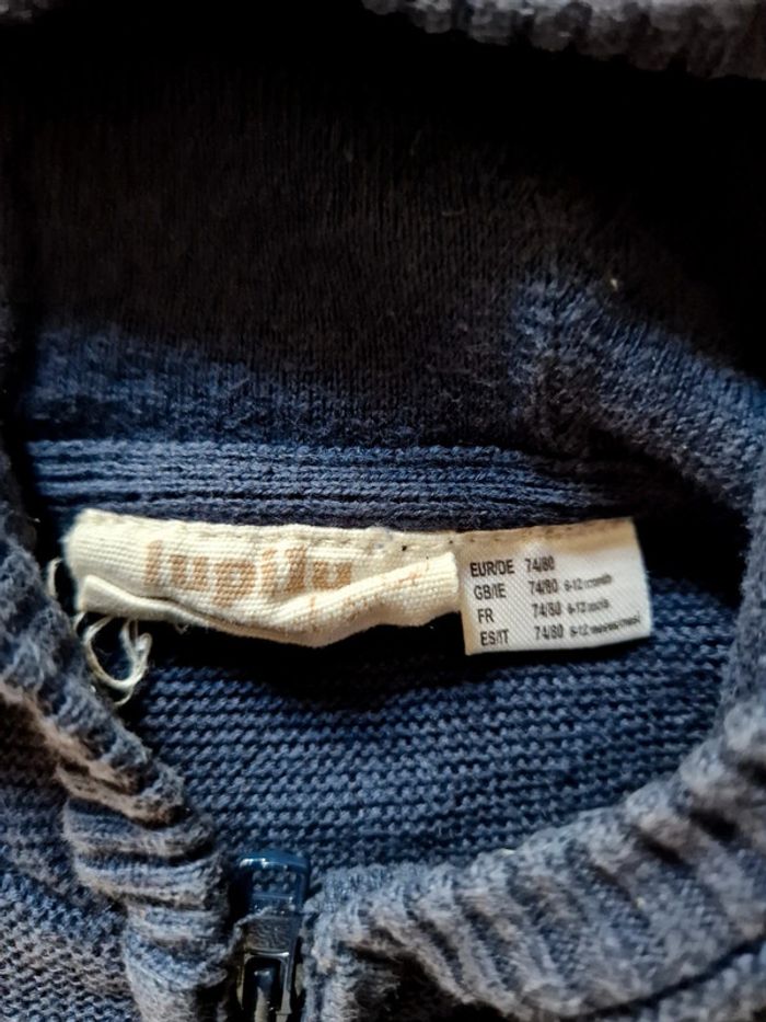 Gilet zippé bébé 12 mois - photo numéro 2