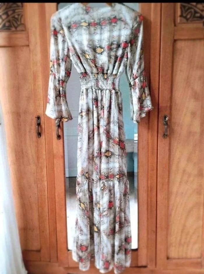 Robe longue  -  Made in  France  -  Motifs reptile  - Maëla  Paris  -  36  -  Parfait état - photo numéro 9