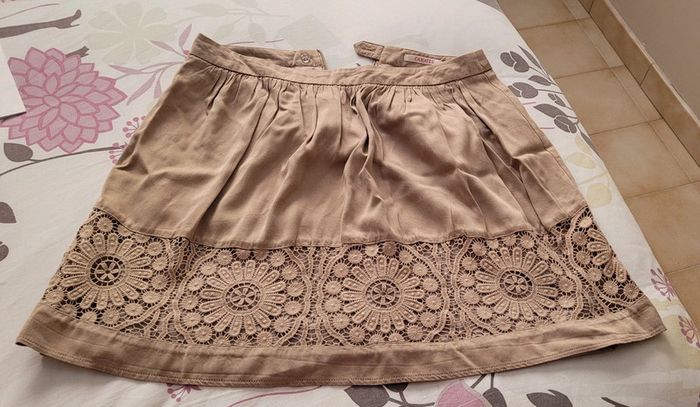Jupe doublée Camaïeu taupe - photo numéro 5