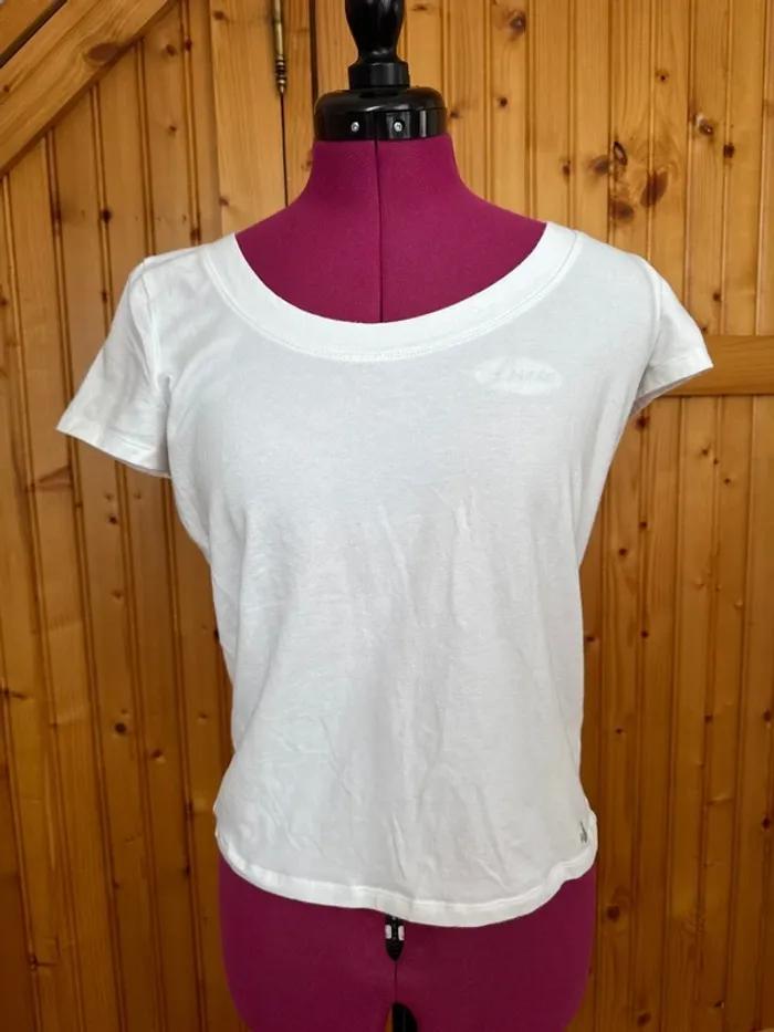 Croc tee shirt blanc Hollister L - photo numéro 2