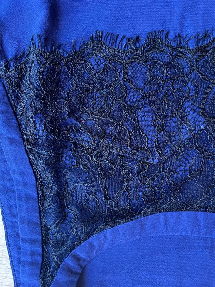 Top See U Soon  bleu marine dentelle noire - photo numéro 5