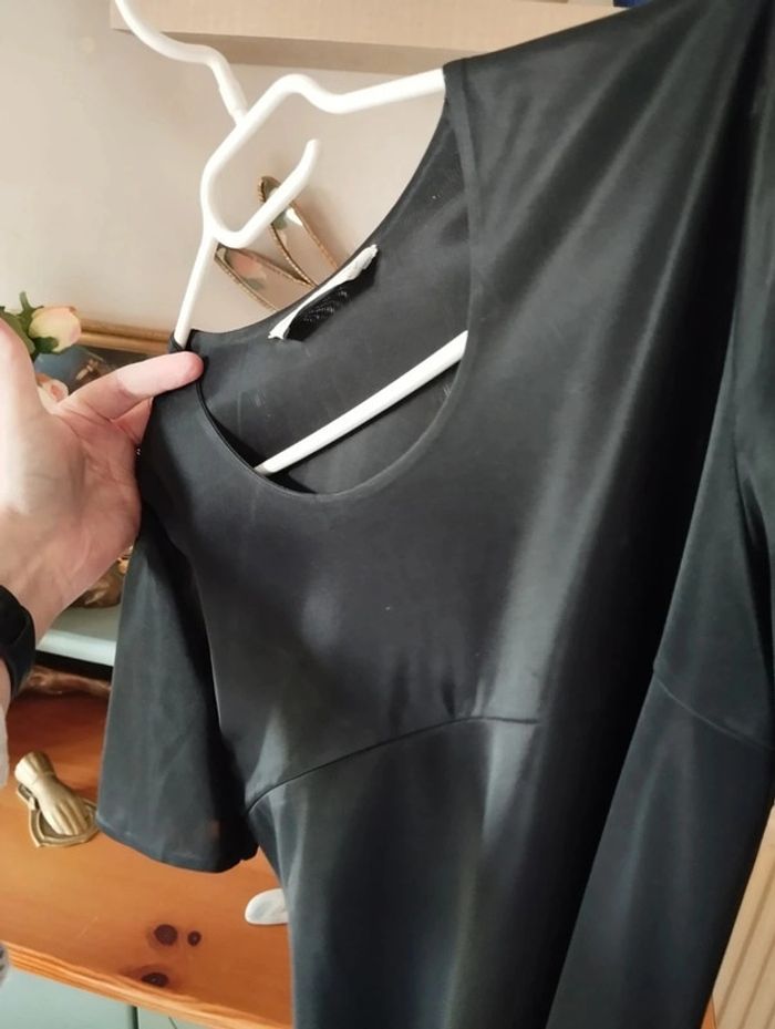 💗Robe Noire Satinée/Irisée Irena Gregori T34/36💗 - photo numéro 16