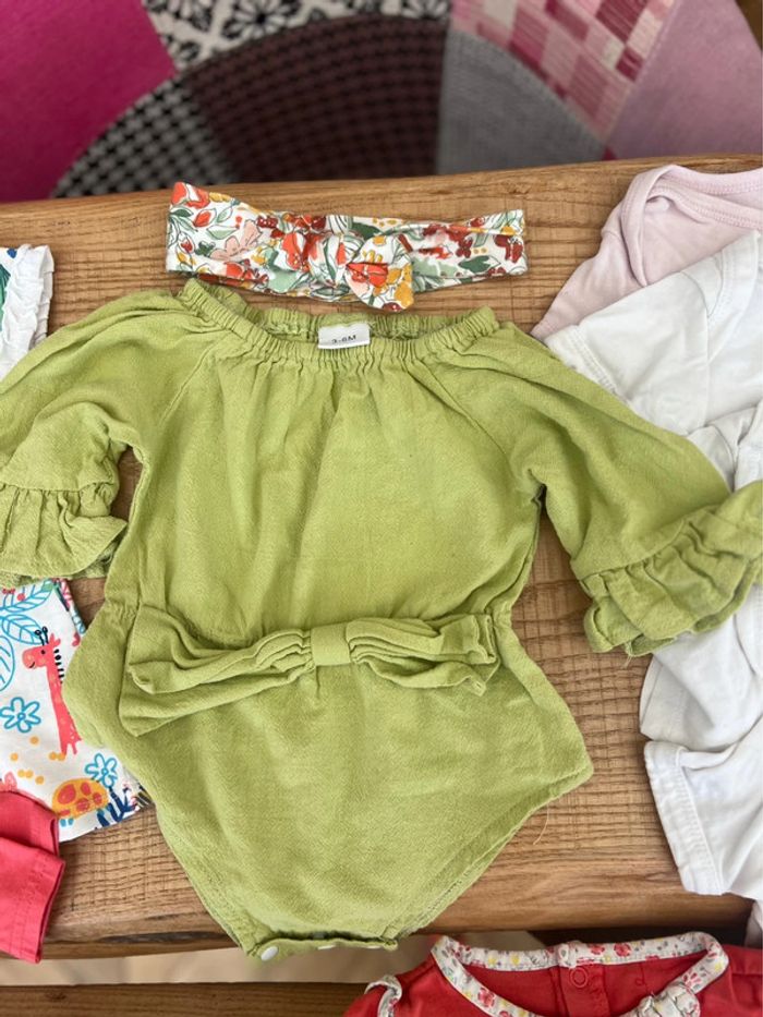 Lot vêtements 6 9 mois été fille robe barboteuses gilet sergent major pyjama Jacadi - photo numéro 5