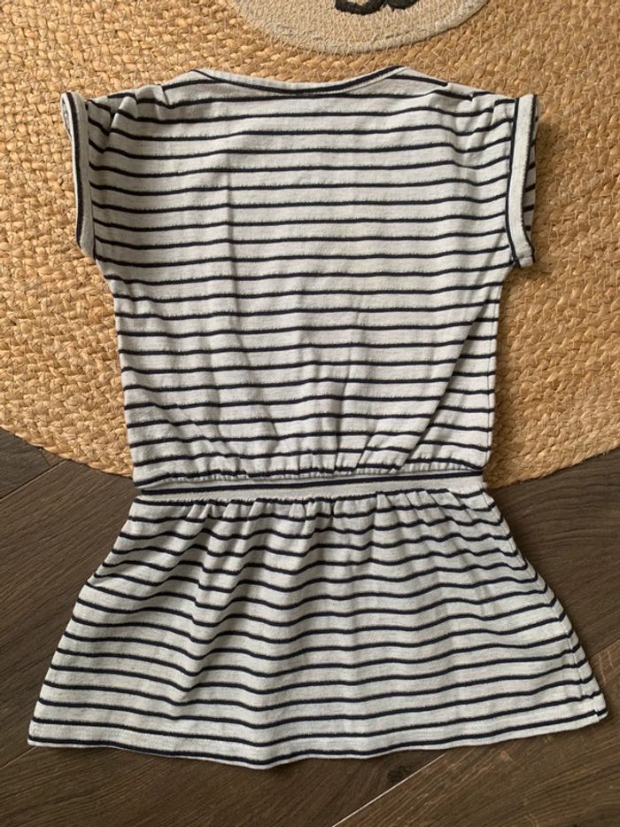 Robe marinière rayée gris bleu marine TAO tape à l’œil 2 ans 24 mois - photo numéro 3