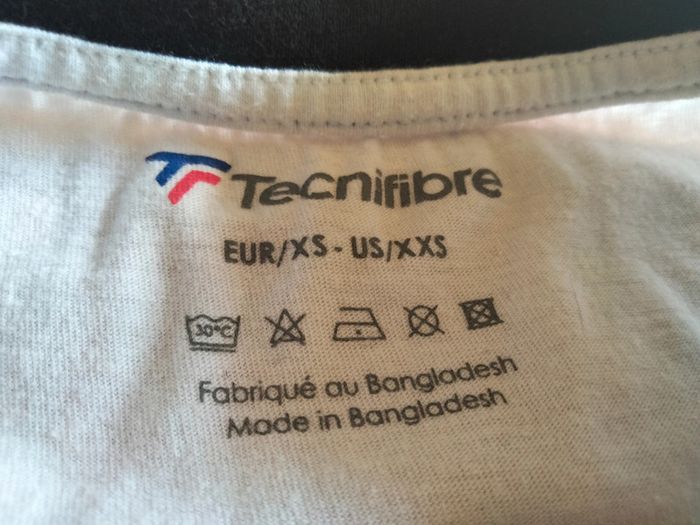 T-shirt manches courtes uni blanc en XS tecnifibre - photo numéro 3