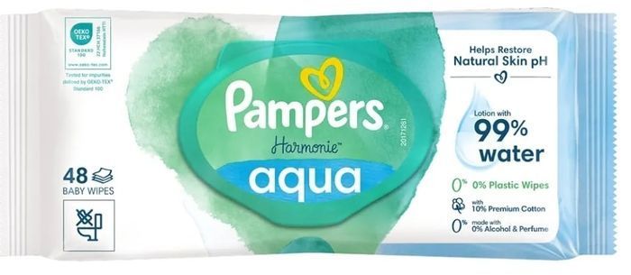 Lot de 9 paquets de Lingettes  Pampers Harmonie Aqua - photo numéro 2