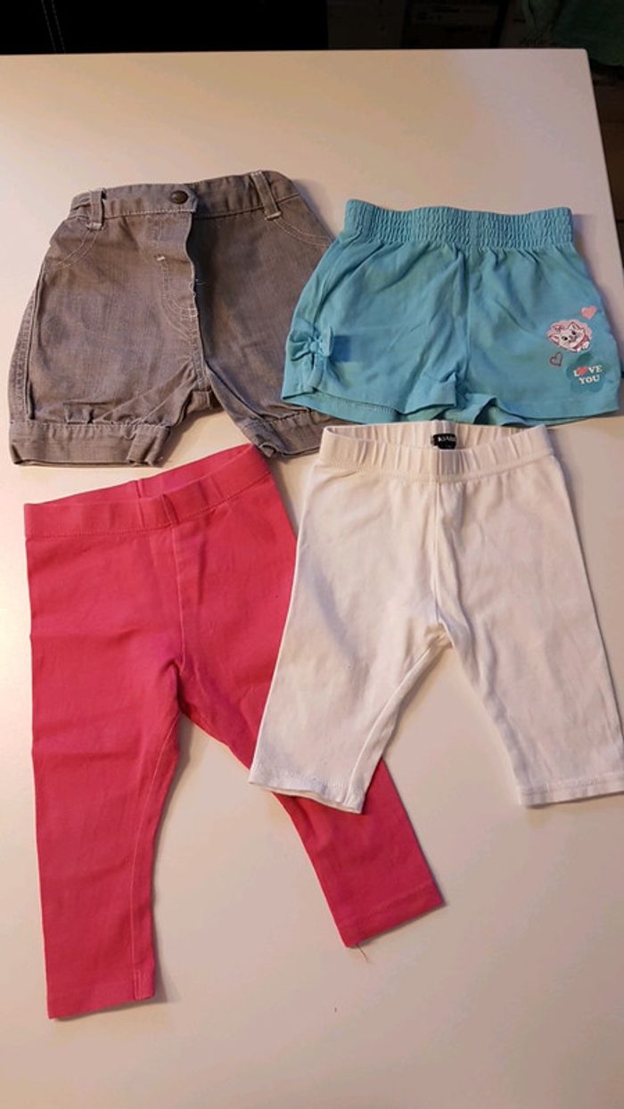 Lot leggings et short 12 mois
