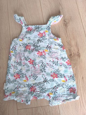 Combishort fille thème tropical Petit Béguin - 12 mois 80cm