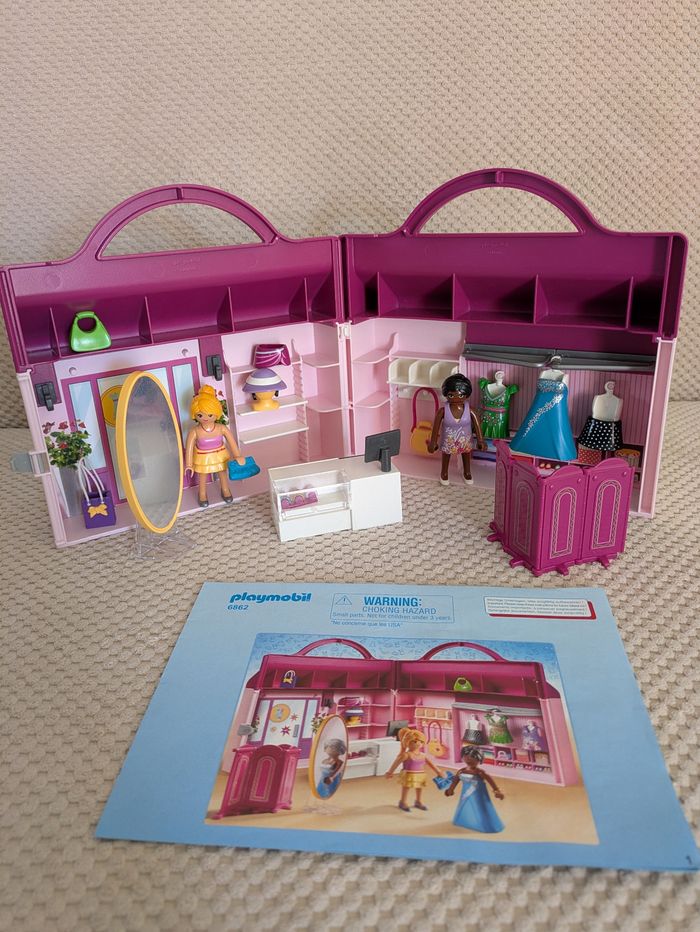 Lot Playmobil Fashion girls Magasin transportable et 6 personnages - photo numéro 6