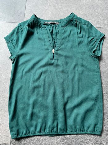 Top Zara XS vert sapin