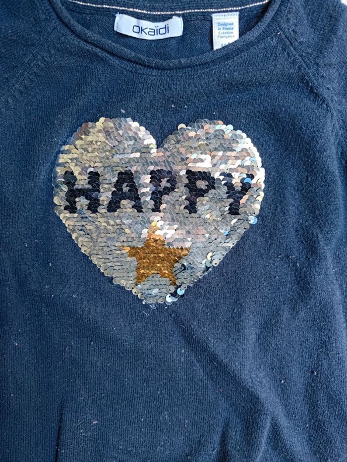 Pull coeur sequins - photo numéro 4