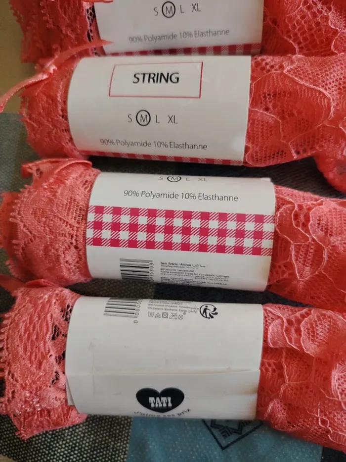 Lot de 5 strings dentelle taille M - photo numéro 5