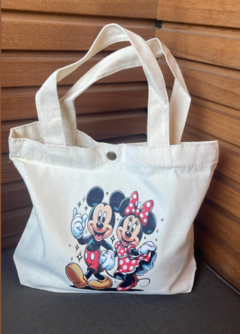 Sac toile Minnie & Mickey neuf 27/22/6 cm