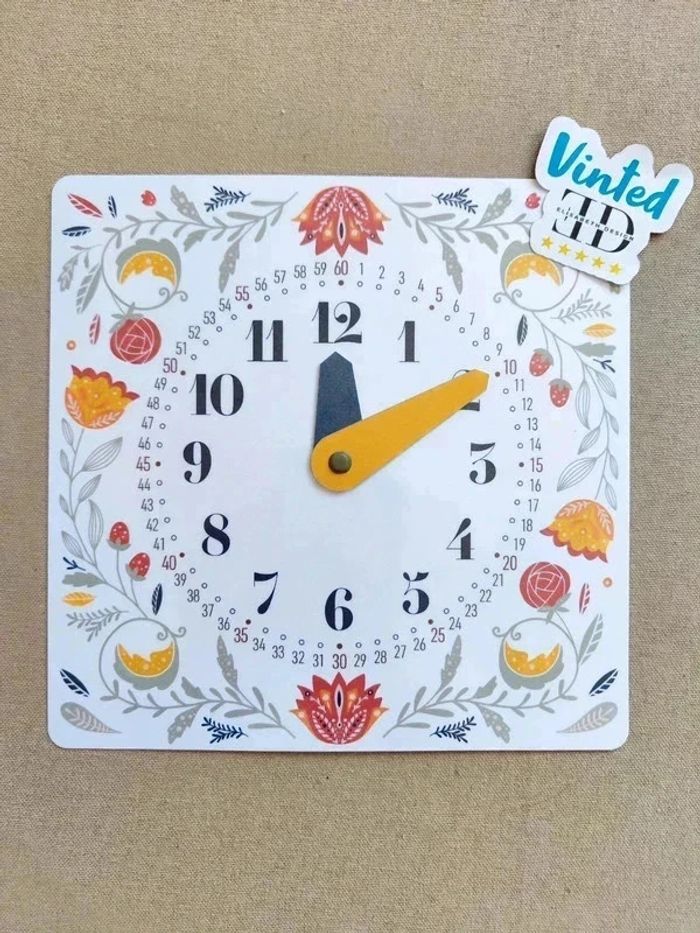 Très jolie roue florale pour lire l'heure facilement