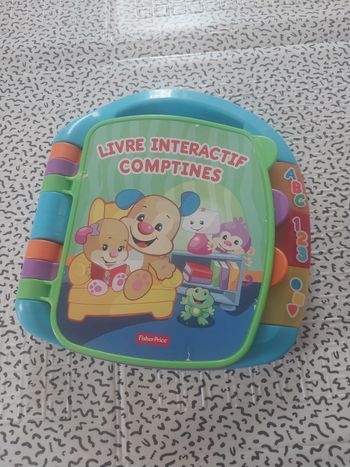 Livre interactif comptines Fisher-Price – Livre musical éducatif bébé sons & lumières