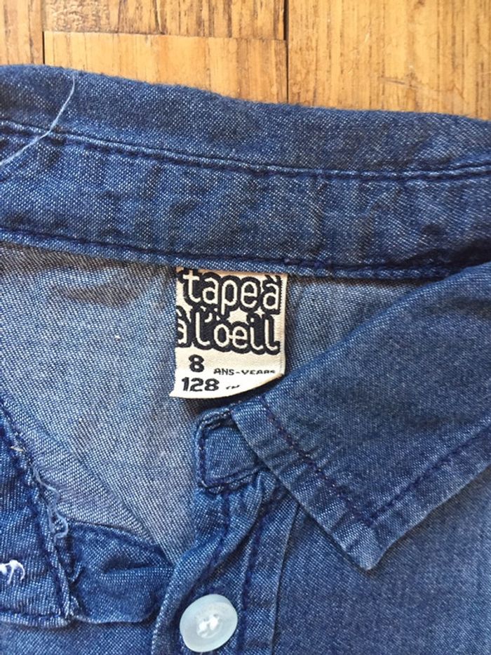Chemise en jean#tape à l’œil #8 ans - photo numéro 2