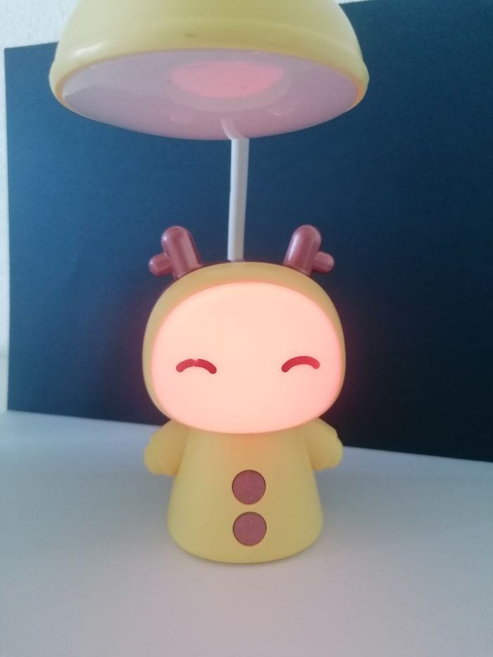 lampe Kawaii Led rechargeable jaune - photo numéro 4