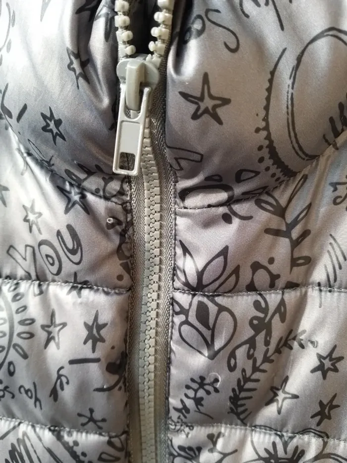 Veste matelassée femme grise et noire - photo numéro 2