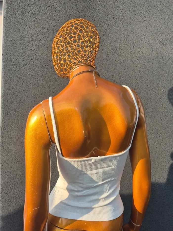 Débardeur Blanc Cassé Femme Taille M/38 - photo numéro 2