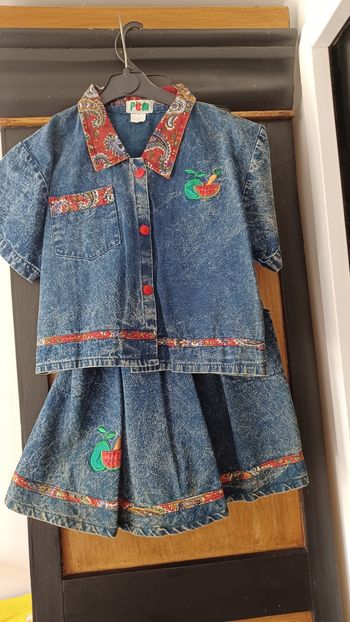 Ensemble denim neuf Vintage 10-12 ans