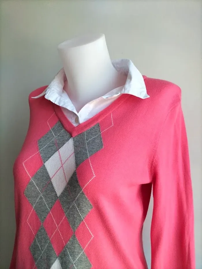 Pull Femmes Col Chemise 100% Coton - Tommy Hilfiger - Taille M - photo numéro 2