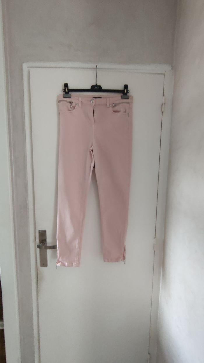 Pantalon femme marque breal taille 40  couleur rose - photo numéro 9