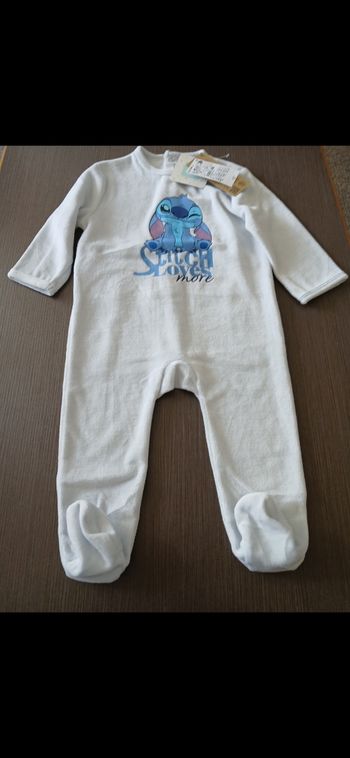 Pyjamas velours chaud disney stitch 18 mois