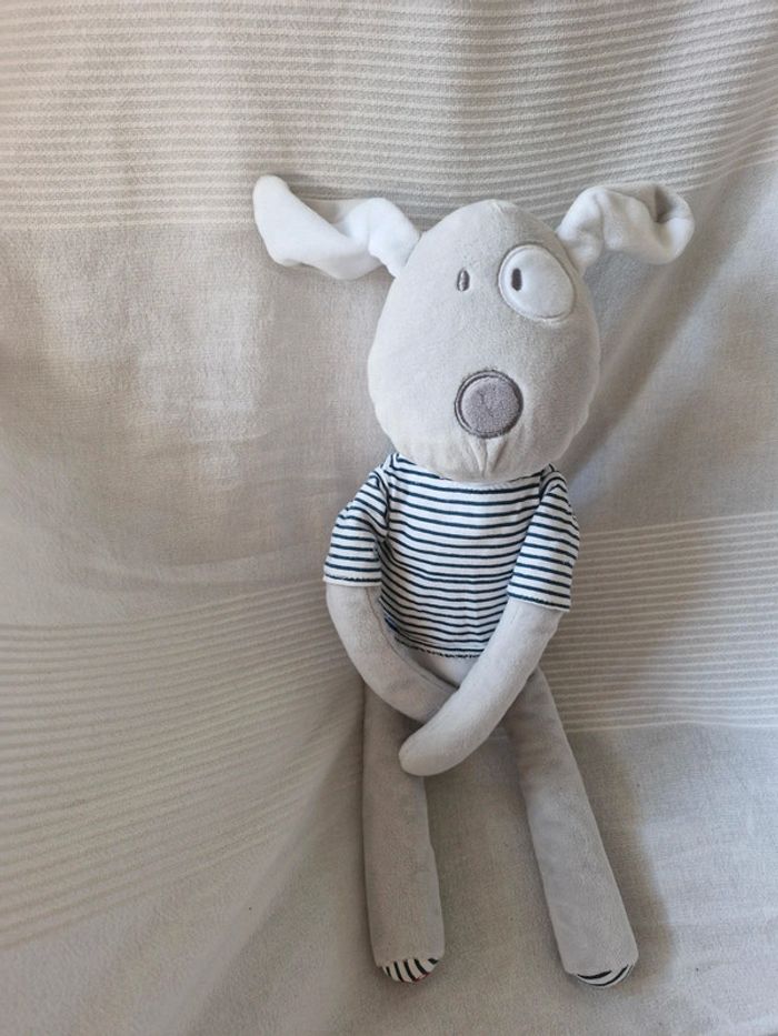 Peluche  obaibi chien pull rayé  cocard - photo numéro 7